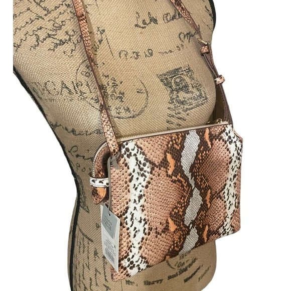 A‎ New Day Snakeskin Print Crossbody Bag - Picture 3 of 7